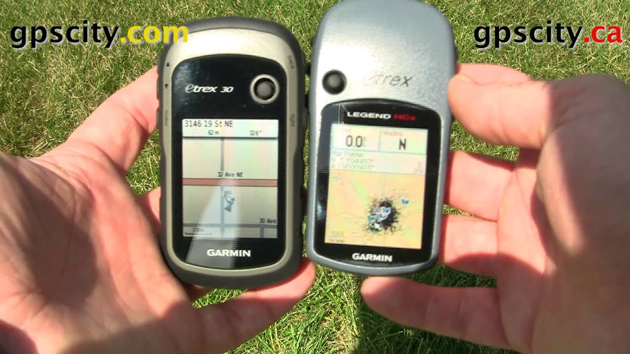 Comparing The New Etrex 30 And The Older Etrex Legend Hcx In Sunlight With Gps City Youtube