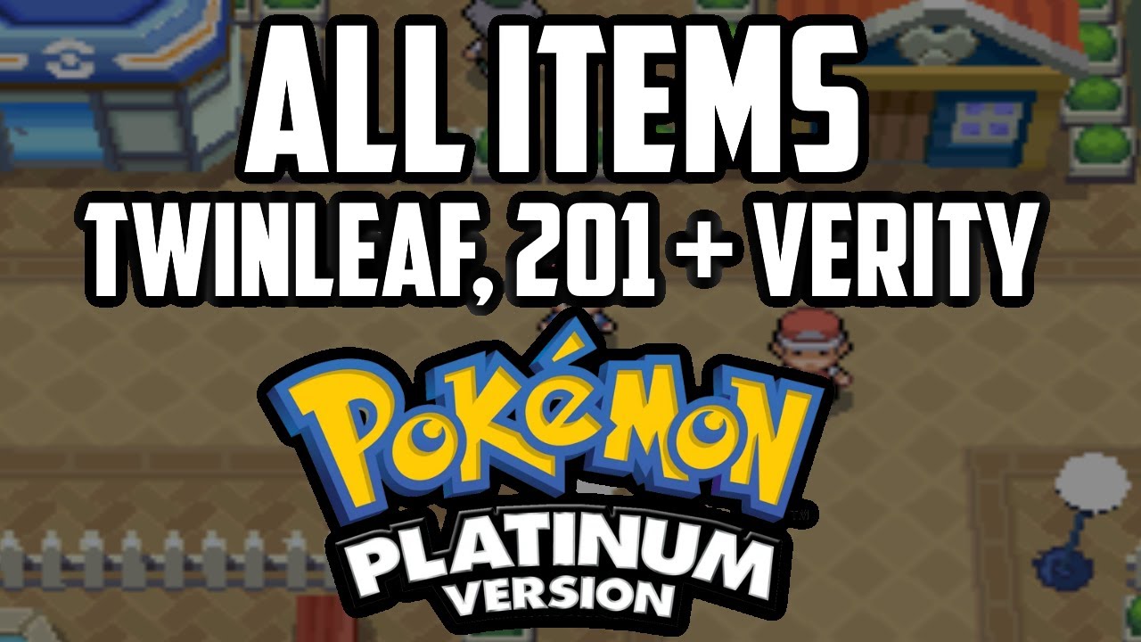 EVERY Item in Twinleaf Town Route 201 Lake Verity   Pokemon Platinum
