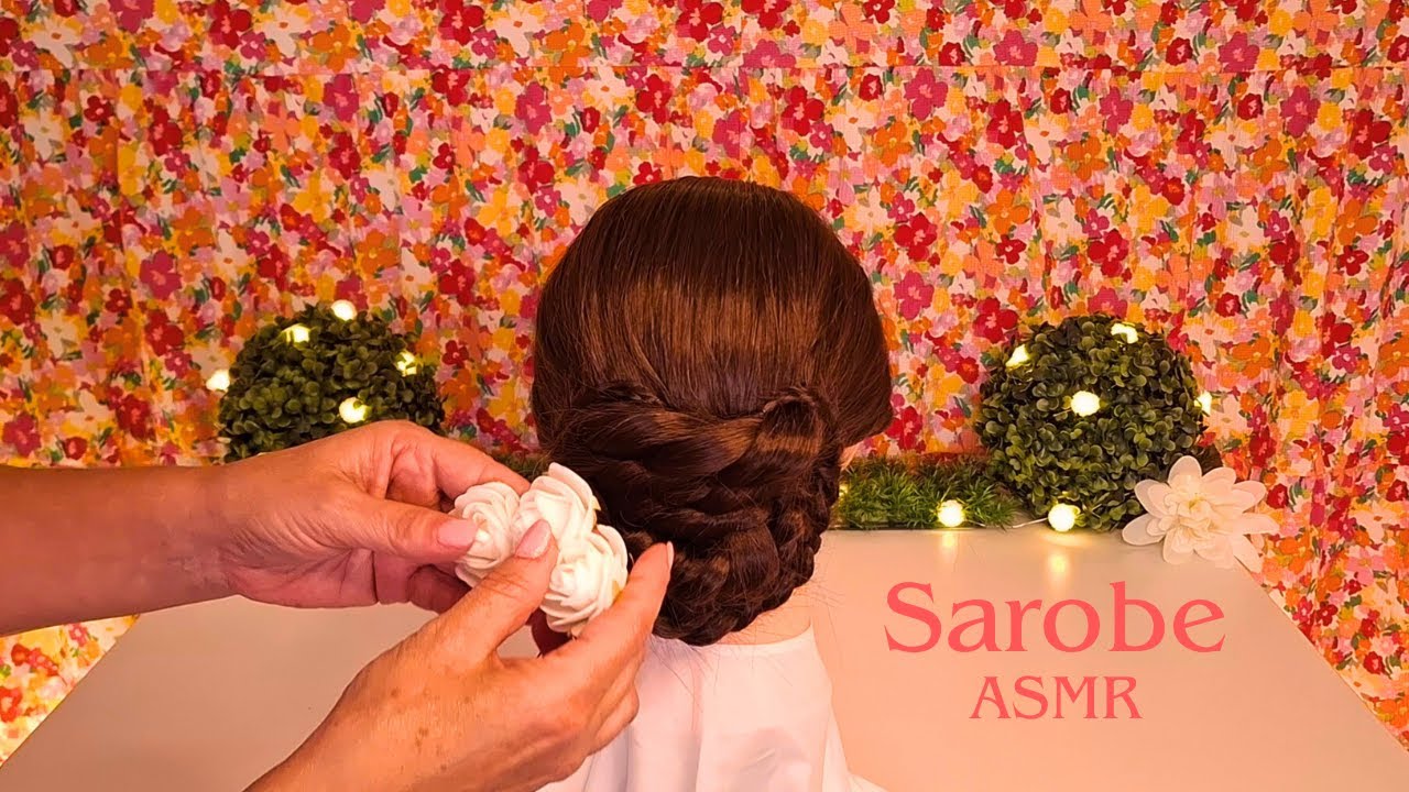 ASMR Relájate mientras me peinan donde florece la calma (sólo sonidos)