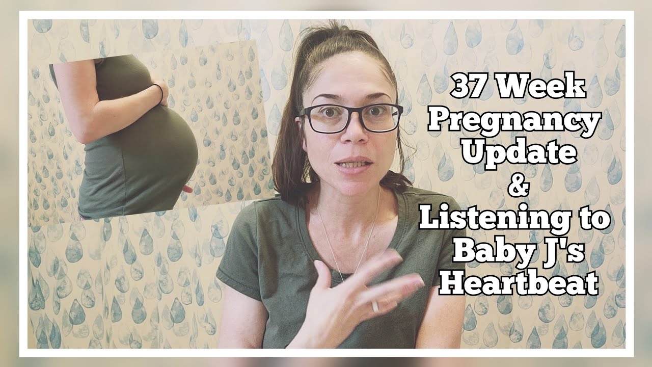 37 Week Pregnancy Update Fetal Doppler Heartbeat Contraction