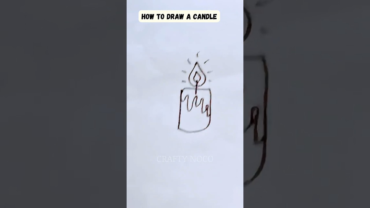 EASY Candle Drawing Tutorial for Beginners 🕯️ Step-by-Step 