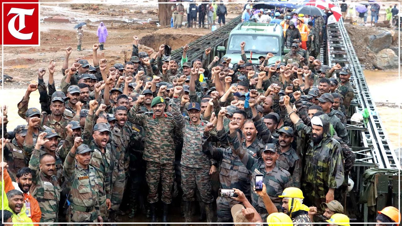 Wayanad landslide: Indian Army completes construction of Cl 24 Bailey Bridge to aid rescue operation