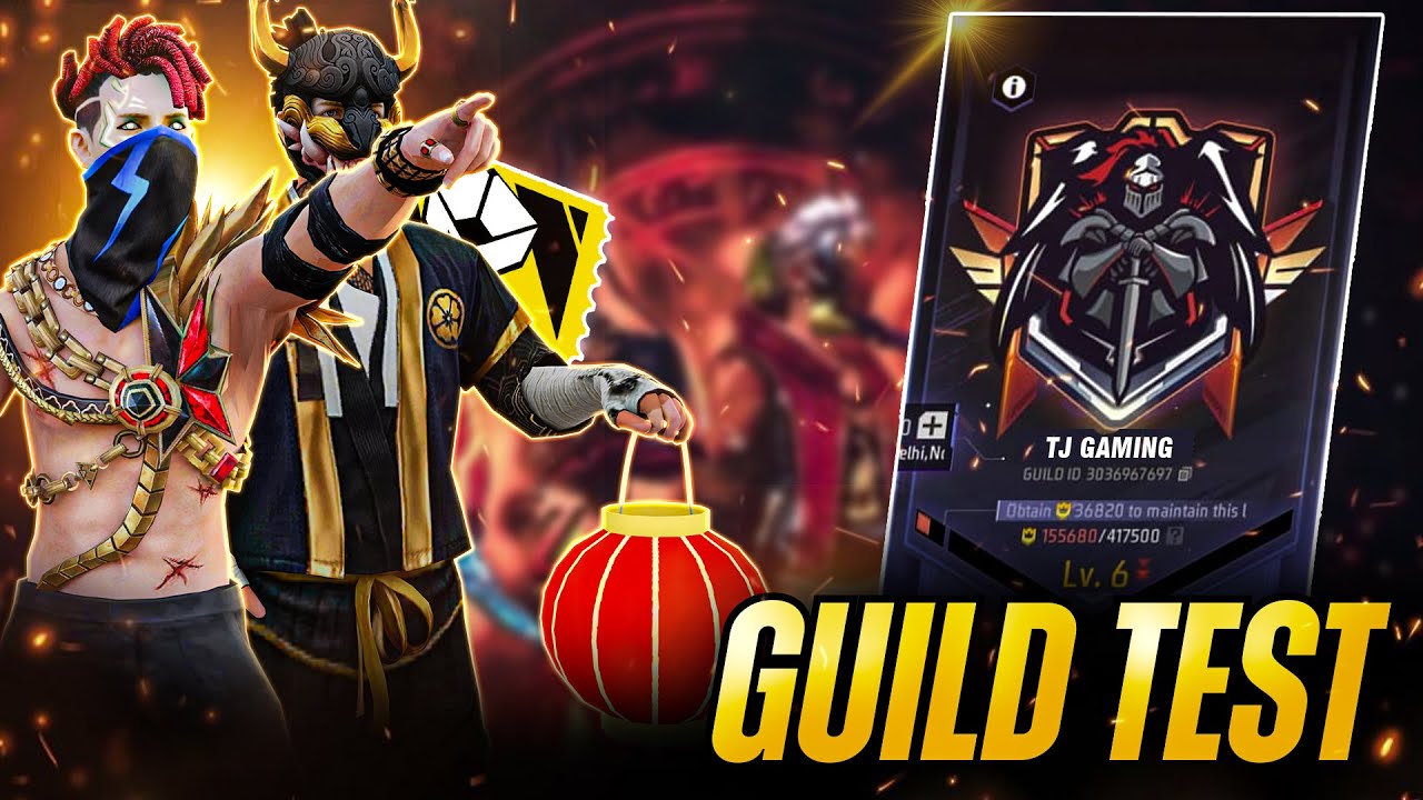 Free Fire LIVE - 1v2 Guild Test Challenge | Competitive Custom Room Gameplay | TJ Gaming