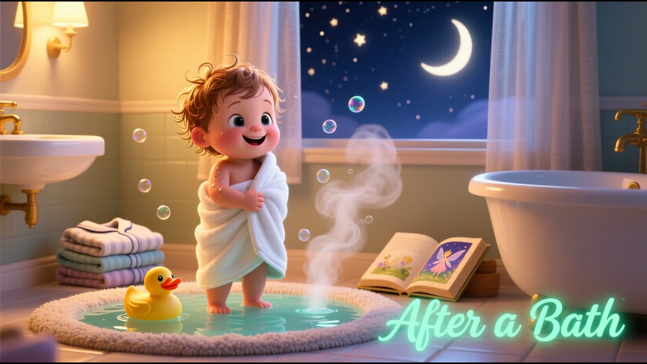 After a Bath Fun 3D Kids Poem | Learning Rhyme | Vivid Nest 3D