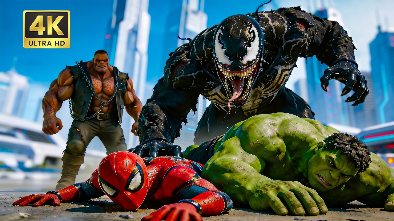 Unexpected Team-Up | Spiderman vs Venom & Motorcycle Gang Army: Epic Fight | AI Superhero Movie