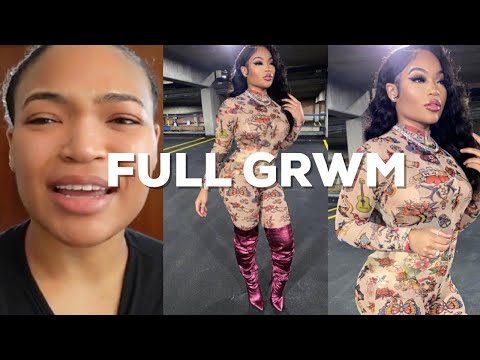 full-grwm-|-wand-curls-on-curly-hair-tutorial-makeup-outfit-perfume-ft.-abby-hair-|-kirah
