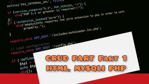 MEBUAT CRUD - PHP untuk Pemula #1 Input dan Tampil Data