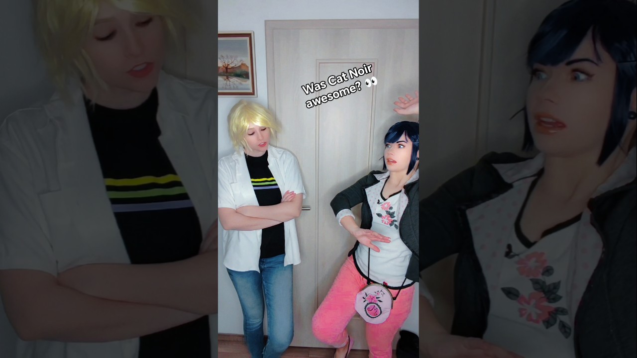 Cat Noir is a dream | Adrien & Marinette @nikkihatsunecosplay #cosplay #shorts