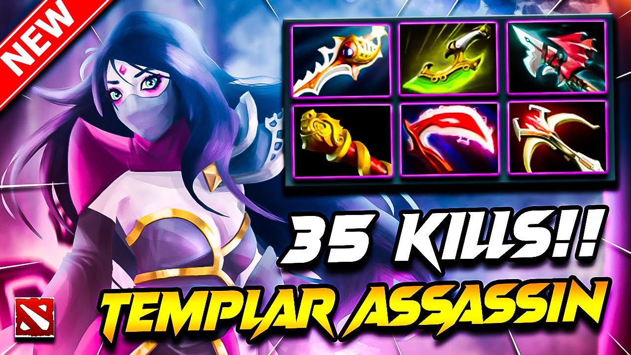 Dota 2 TEMPLAR ASSASSIN Gameplay | x35 Kills!! Templar Assassin DOTA 2 Carry Build Pro Gameplay 7.39
