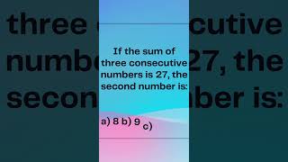 3 Consecutive Numbers Puzzle Challenge 🔢 | CBSE class 8 maths