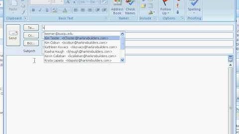 Outlook Auto-Complete