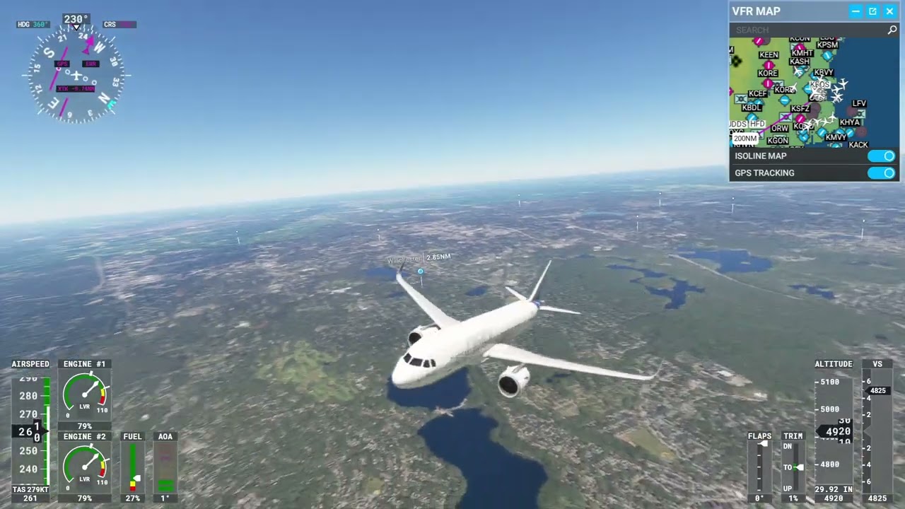 MSFS 2020 A320 from Boston to New York (IFR Practice 9070XT)