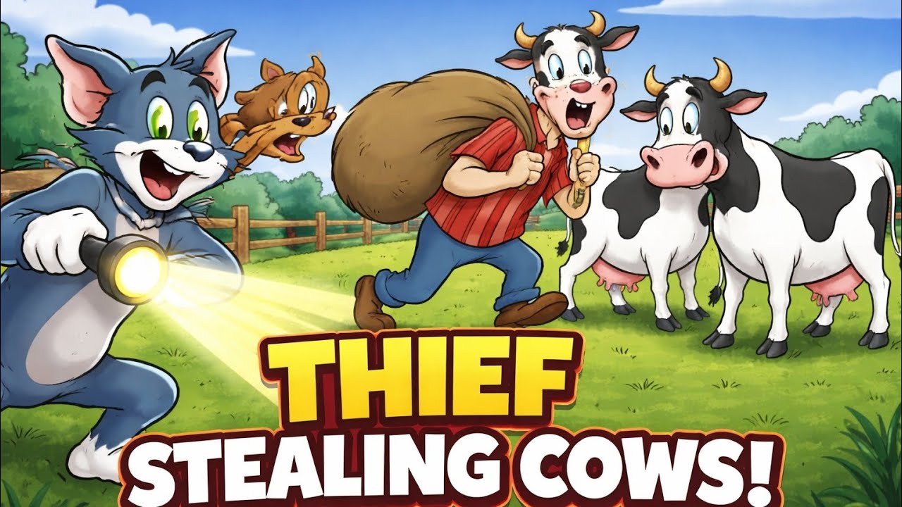 Tom and Jerry farm story🐄cow thiefTom and Jerry sword fight hunting lion Funny cartoon lions Jungle