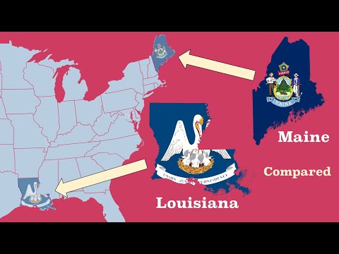 Louisiana and Maine Compared