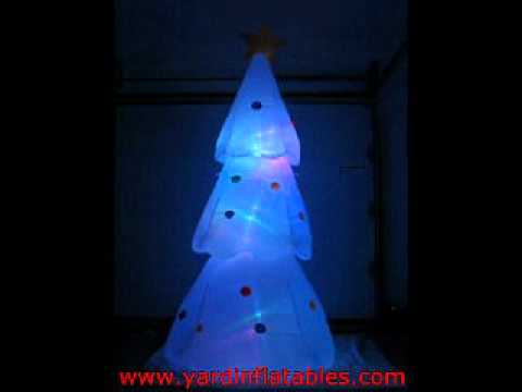 giant inflatable color changing christmas tree