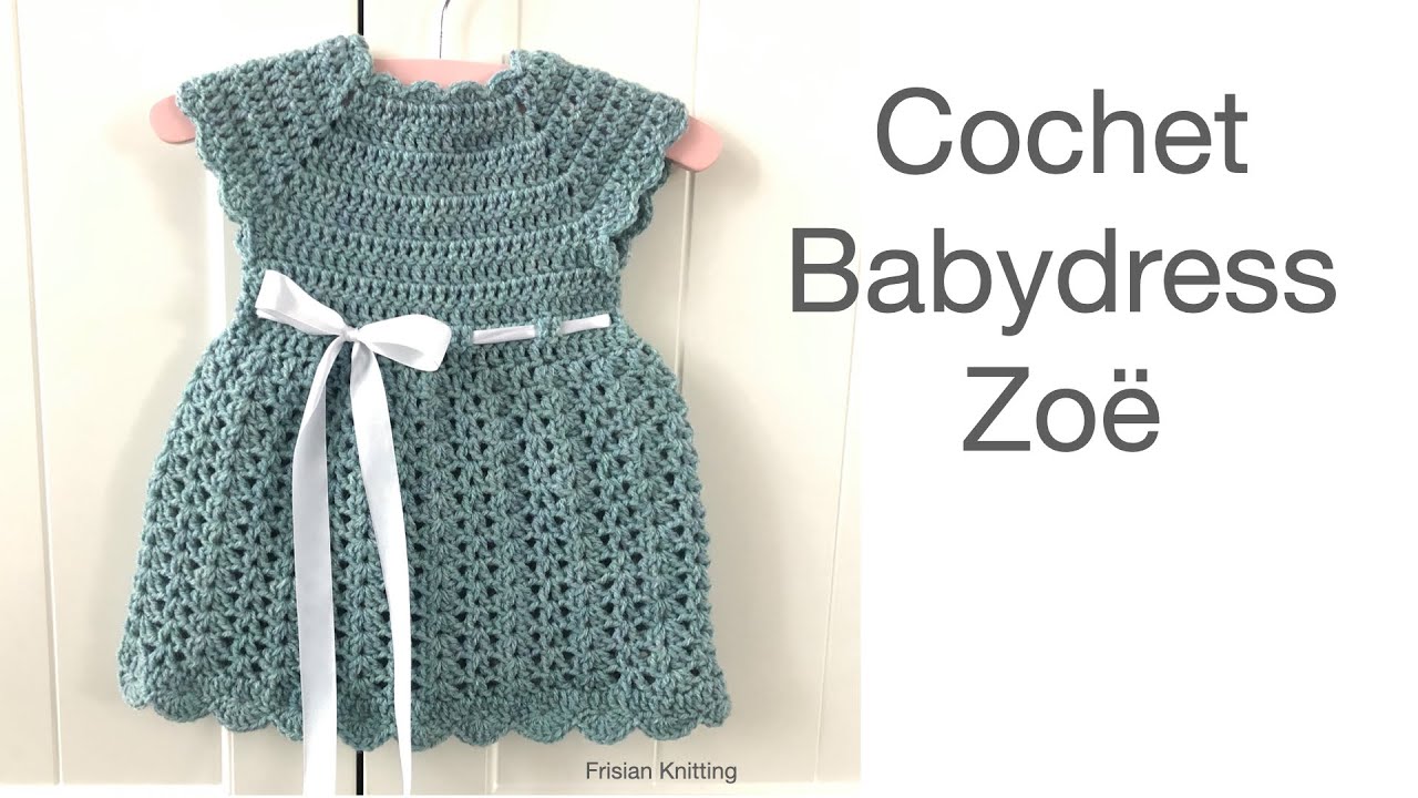 Crochet baby dress Zoë | app. 0 - 6 Months | how to crochet | easy crochet pattern