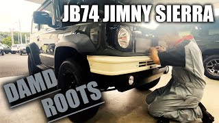 Damd Jimny The Rootsの前後バンパーをJb74ジムニーシエラに取り付け Jimny Custom Jb74
