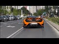 Mclaren 765lt crazy burnout and powerslides in warsaw  warsaw spotting