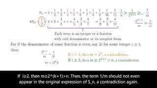 The n-th harmonic number is not an integer. Net Worth