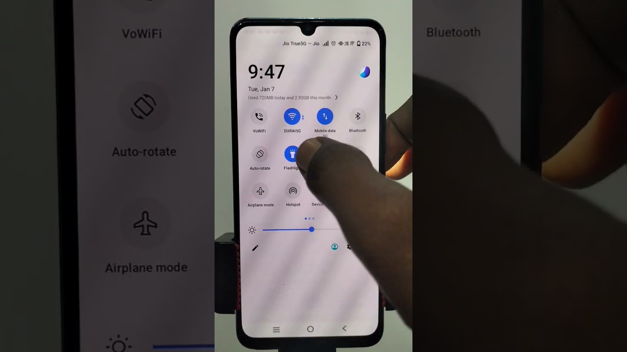 Фонарик Vivo v21e 🔦 включаем настройки 