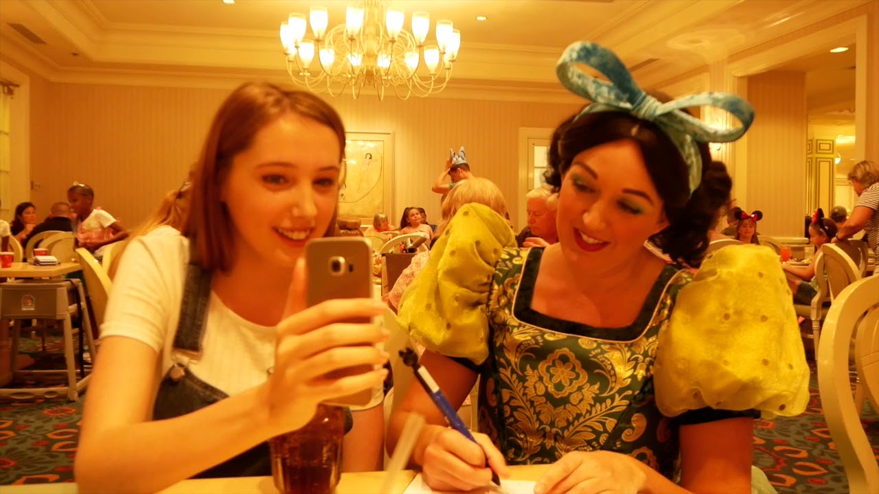 Tommy seranades Anastasia and Drizella by Facebook video call with Jessica at 1900 Park Fare