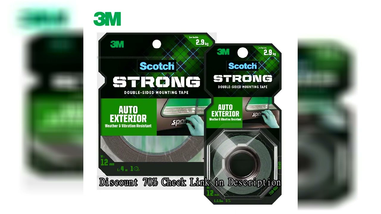 3M Auto tape 3M Car Tape 3M Double Sided Mounting tape Attaches Side Moldings,Trim and Emblems to In