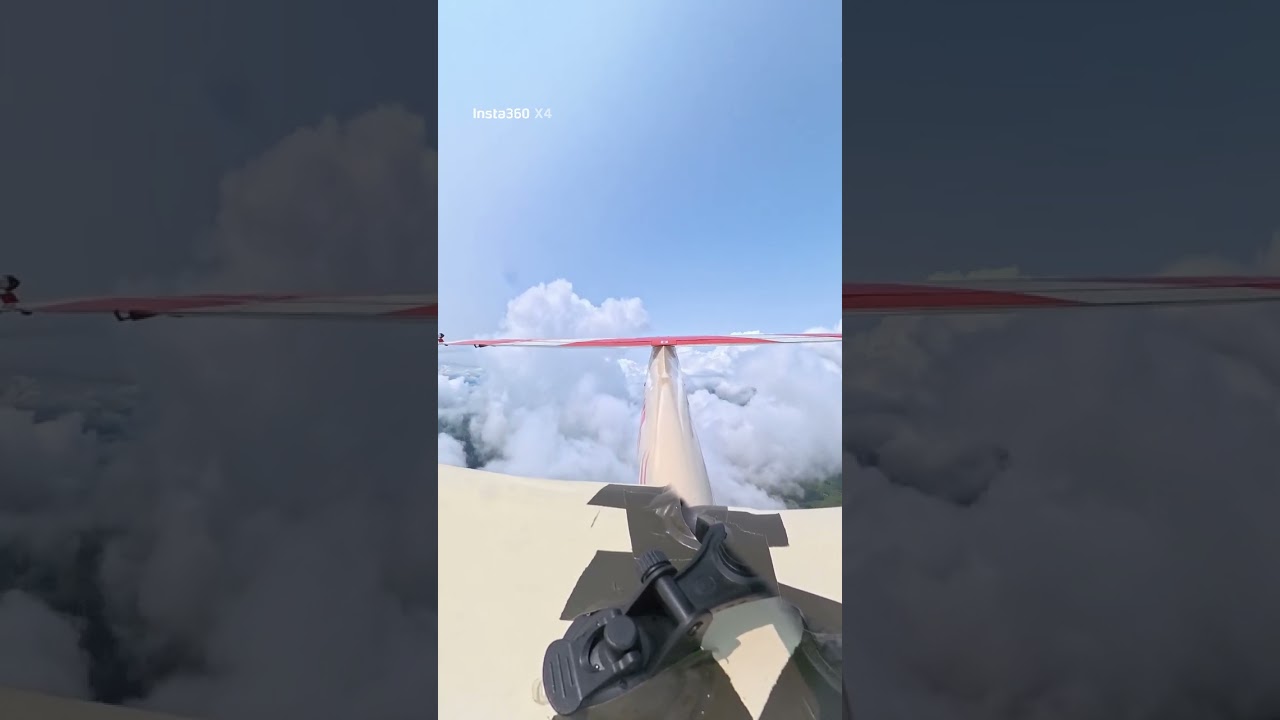 Flugtag Ailertchen an Pfingsten 2025. Kunstflug mit Lo-100. Erste Versuche mit der Insta 360 X4.