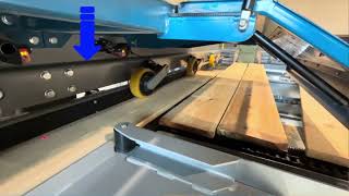 Infeed table for moulder, planer