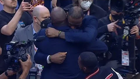 LeBron James Shares Emotional Moment With Michael Jordan During All-Star Halftime #nbaallstar