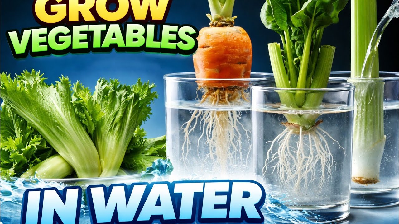 Grow Vegetables in Water at Home 💧🥕 | No Soil, No Garden Needed!