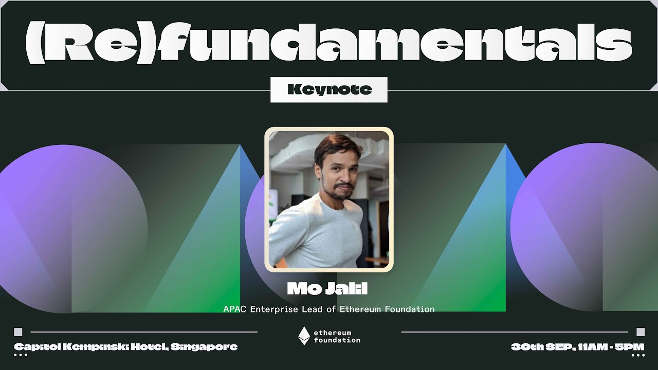 keynote by Mo Jalil, APAC Enterprise Lead of Ethereum Foundation