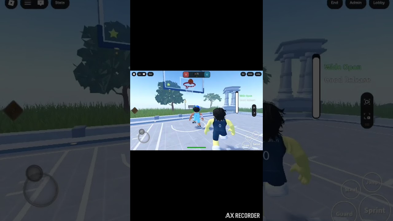 1v1 my friend because he is taking my basketball for no reason.