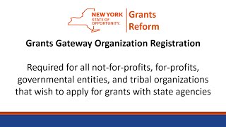 Grants Gateway Registration