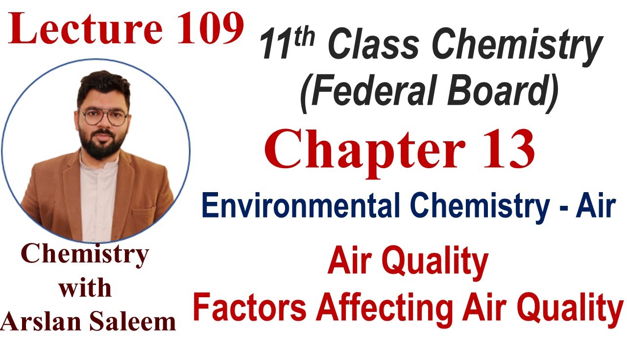 Air Quality and Factors affecting Air Quality Chapter 13 Class 11 Chemistry