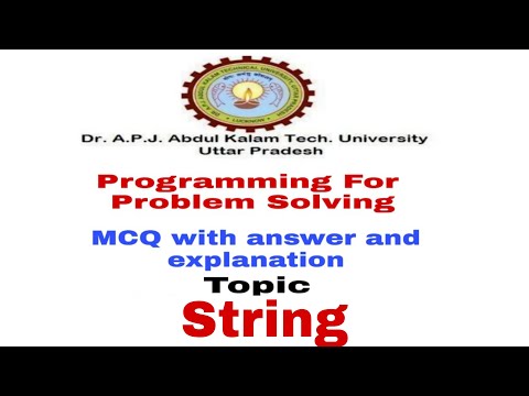SESSION-17-MULTIPLE CHOICE QUESTION ON STRING WITH ANSWER AND EXPLANATION
