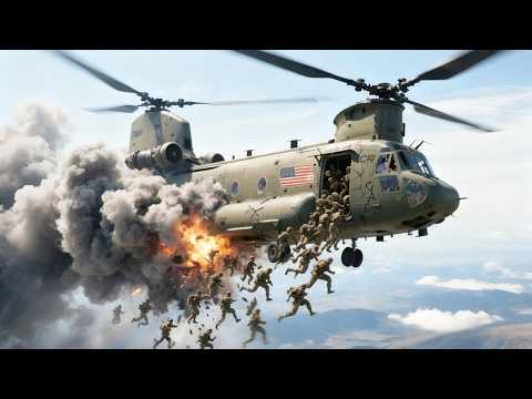 7 US CH-47 helicopters carrying 300 elite troops were shot down by Russian  SU-57 fighter jets. - YouTube
