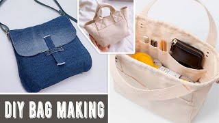 Some Simple Ways to Make Woman Shopper Tote Bags from Cloth At Home Easy 🙌 3 Ideas