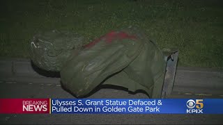 Protesters Topple Statues Of Controversial Figures In Golden Gate Park