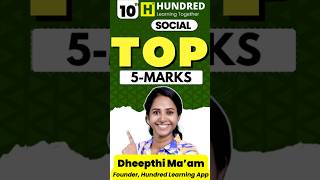 10th Social  Top 5 Marks most Important 10thgrade 10thsocial