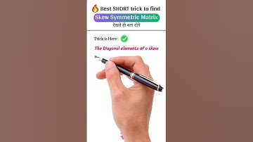 What is skew symmetric matrix| Definition of skew symmetric matrix #shorts