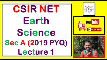 CSIR NET Earth Science 🌍🌍🌍🌍 | Visionary Classes | 2019 Paper Analysis | Section A | Lecture 1 #CSIR