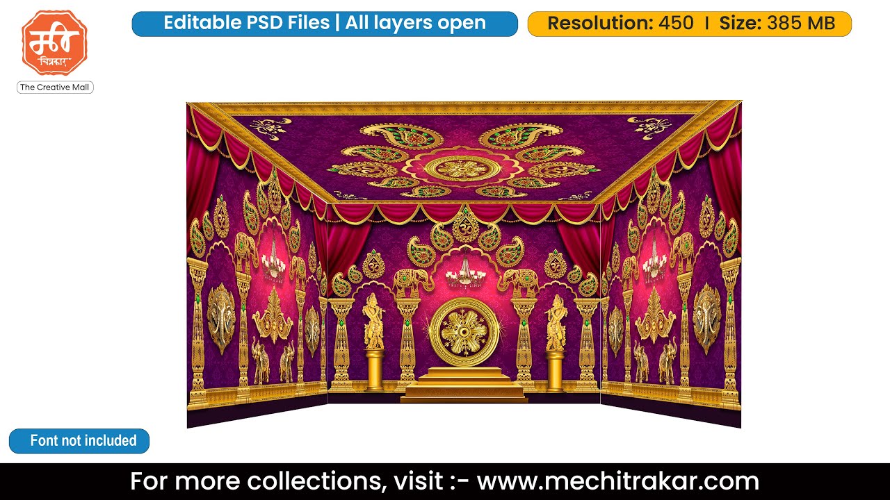 4 Side Stage Backdrop | Editable PSD Template by Mechitrakar
