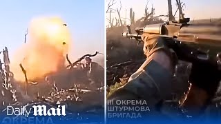 Brave Ukraine troops save comrade as Russian drones strike in Bakhmut by Daily Mail 9,612 views 3 days ago 4 minutes, 33 seconds