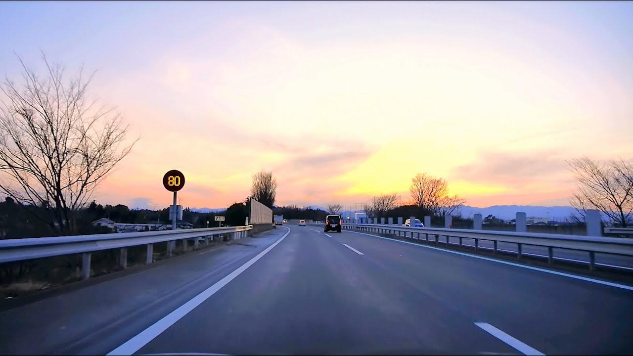 圏央道 圏央鶴ヶ島IC - 八王子JCT - 中央道 調布IC 夕方・夜 [車載動画 2013/02]