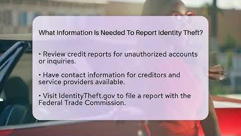 What Information Is Needed To Report Identity Theft? - Everyday-Networking