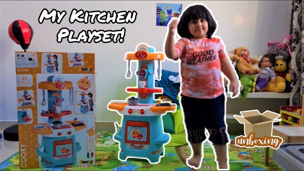 Unboxing Kitchen Toy Set Unboxing,Review & Pretend Cooking Izaan's