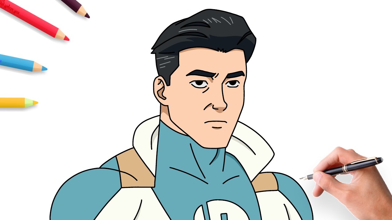 How to draw emperor Mark step by step | Invincible Tutorial for beginners 