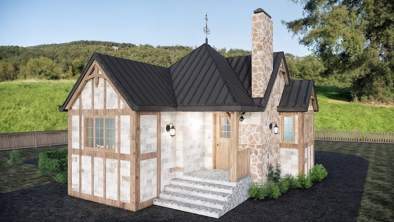 Очаровательный коттедж-замок | Дизайн в стиле сказки с современным комфортом