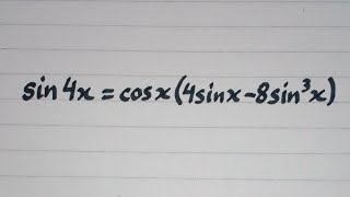 Sin4Xcosx4Sinx-8Sin3X Trigonometric Identity