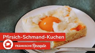 Pfirsich-Schmand-Kuchen Perfekt Im Frühling Und Sommer